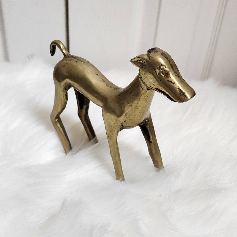 Vintage Solid Brass Mid Century Great Dane
